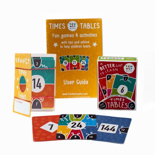 Times Tables Maths cards , guide and cardholder